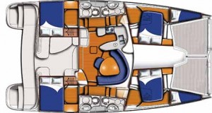 Leopard 42 catamaran layout