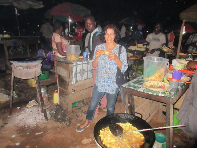 Fast food Ugandan style. Eating in restaurants, however, is far from fast, with meals often taking an hour or more to be prepared.