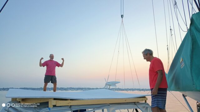 preparing to flip the structure